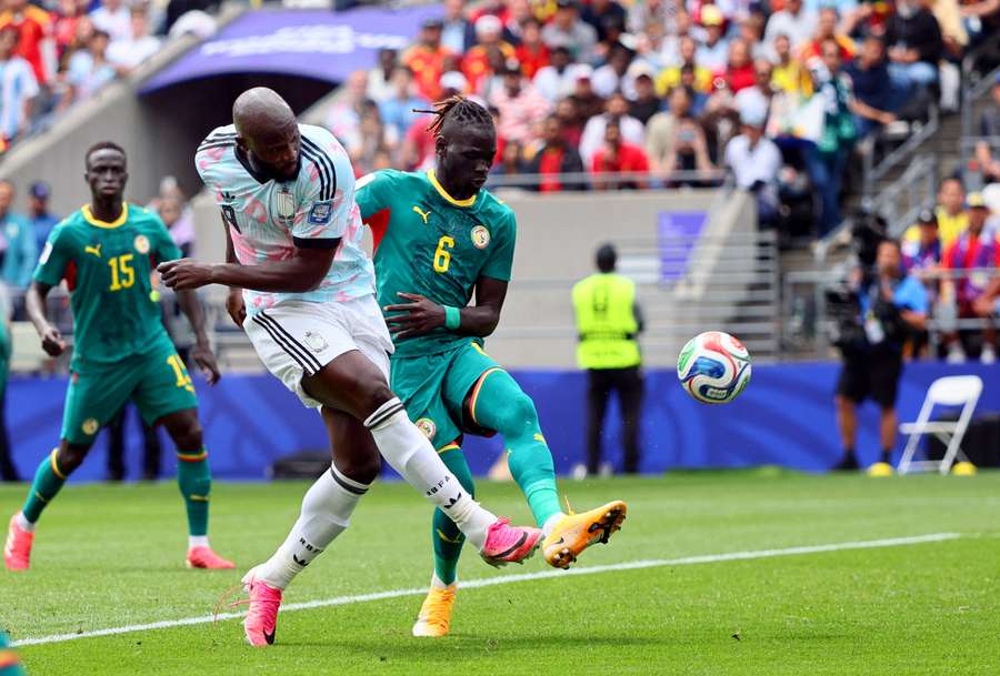 Belgium's Romelu Lukaku scores their first goal Belgium's Romelu Lukaku scores their first goal