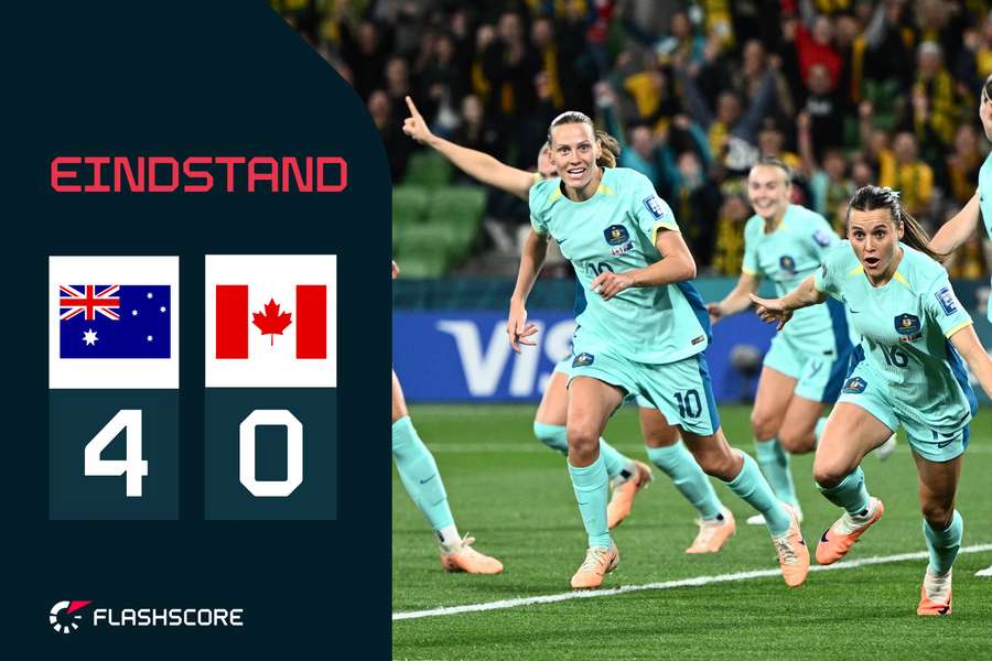 Australië verslaat Canada met maar liefst 4-0