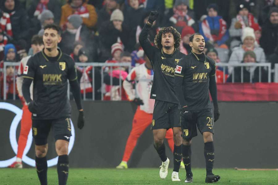 Augsburg celebrate winning goal