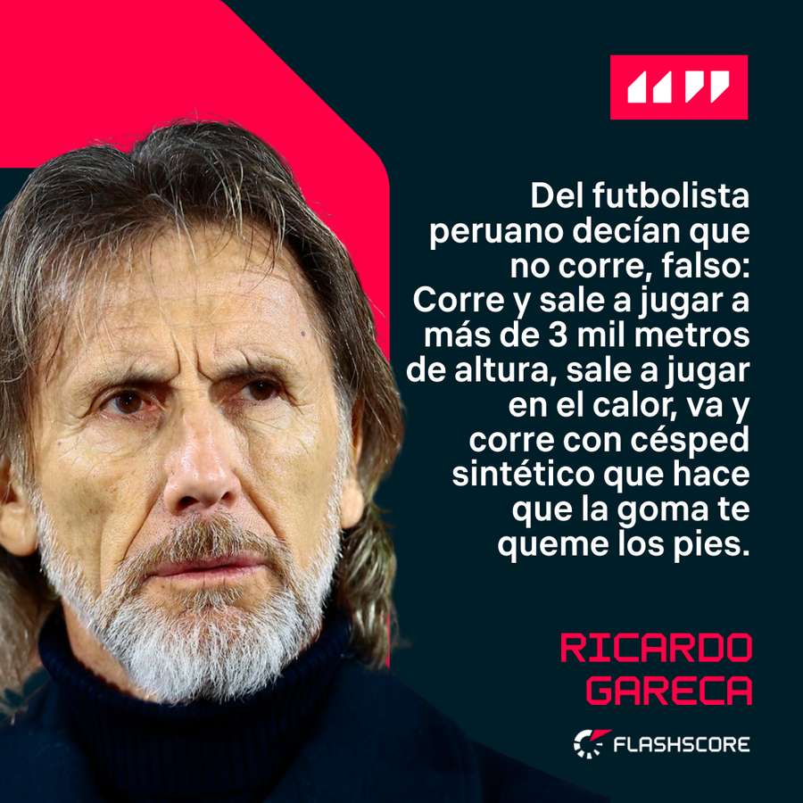 Ricardo Gareca y su opinión sobre el el esfuerzo del jugador peruano
