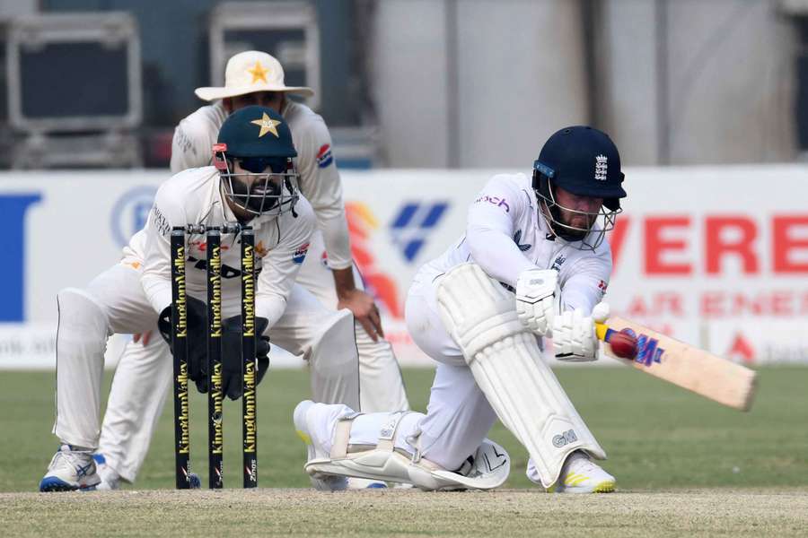 England's Ben Duckett in action