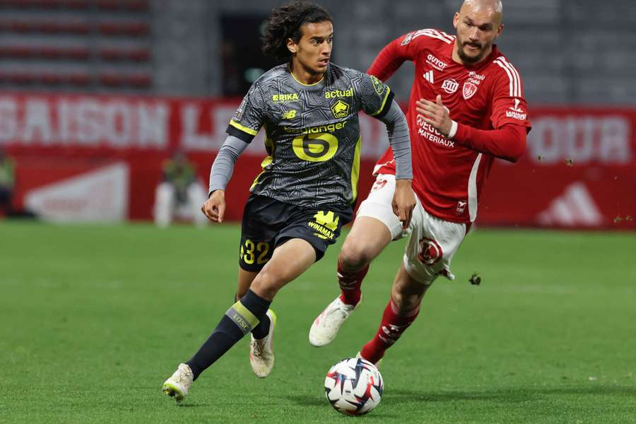 Ayoub Bouaddi face à Brest.
