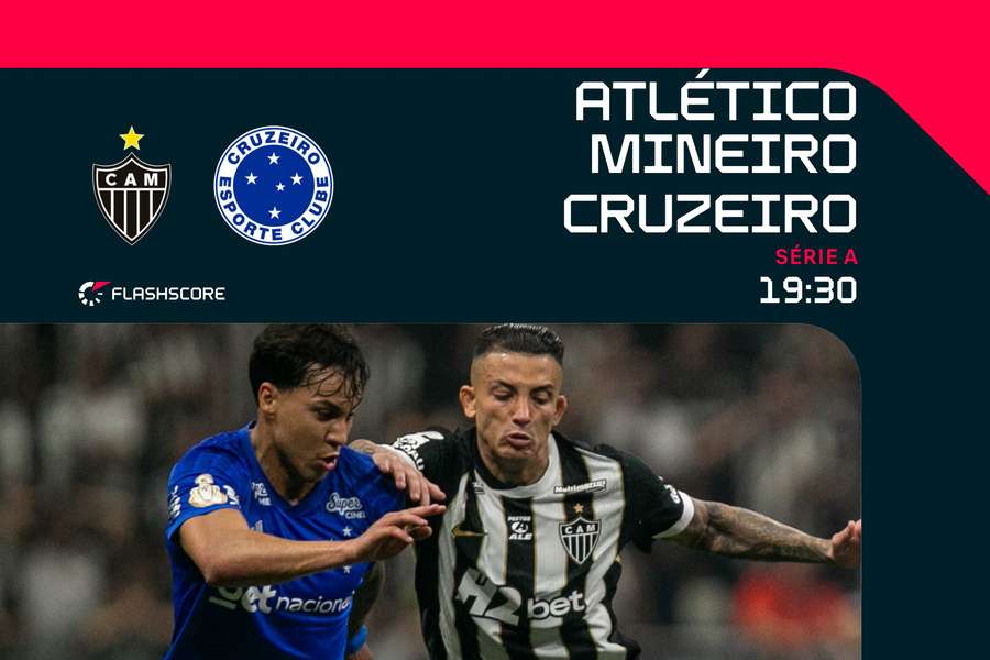 Atlético-MG e Cruzeiro se enfrentam na Arena MRV nesta quinta-feira (29), às 19h30