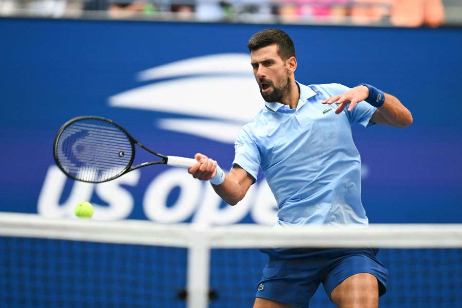 Novak Djokovic in action at the US Open in September
