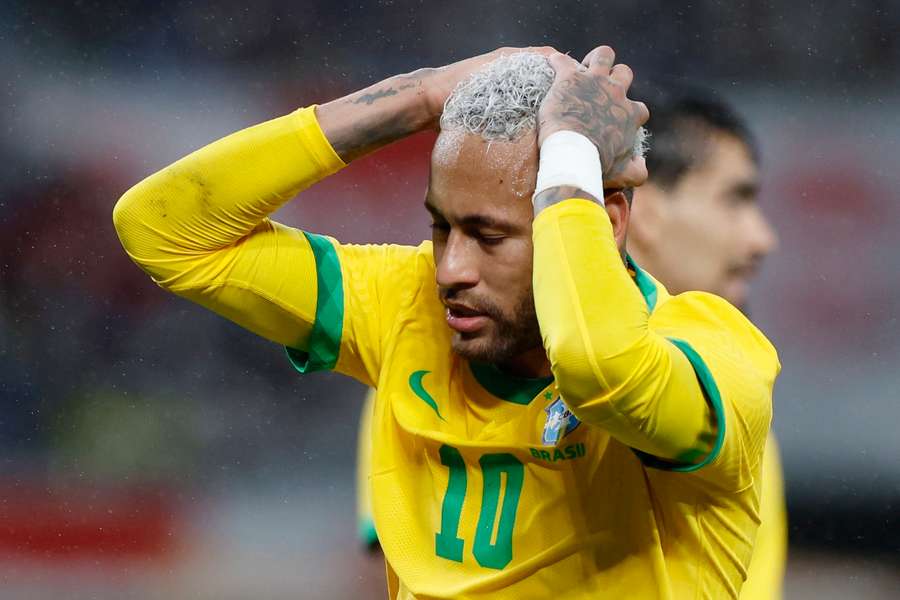 Neymar in action for Brazil earlier this year