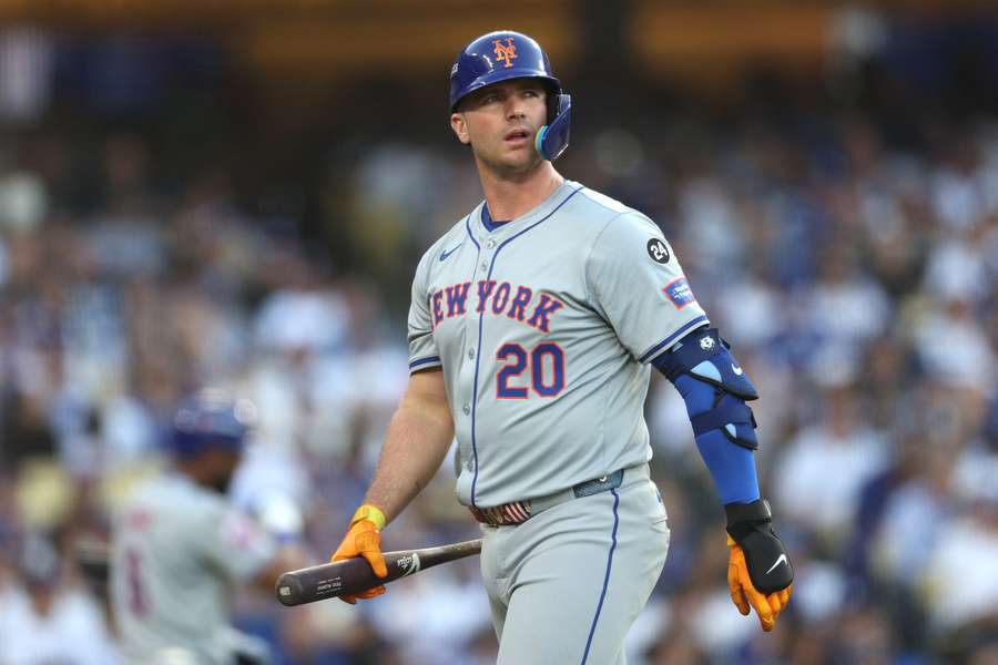 Pete Alonso during Game One of the National League Championship series against the Los Angeles Dodgers (2024)