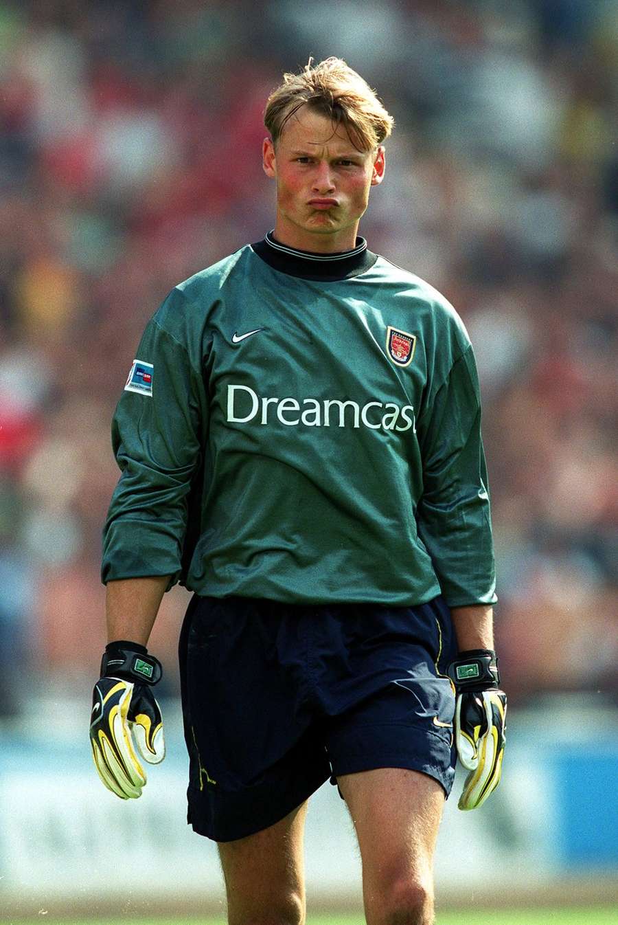 Alex Manninger con la maglia dell’Arsenal