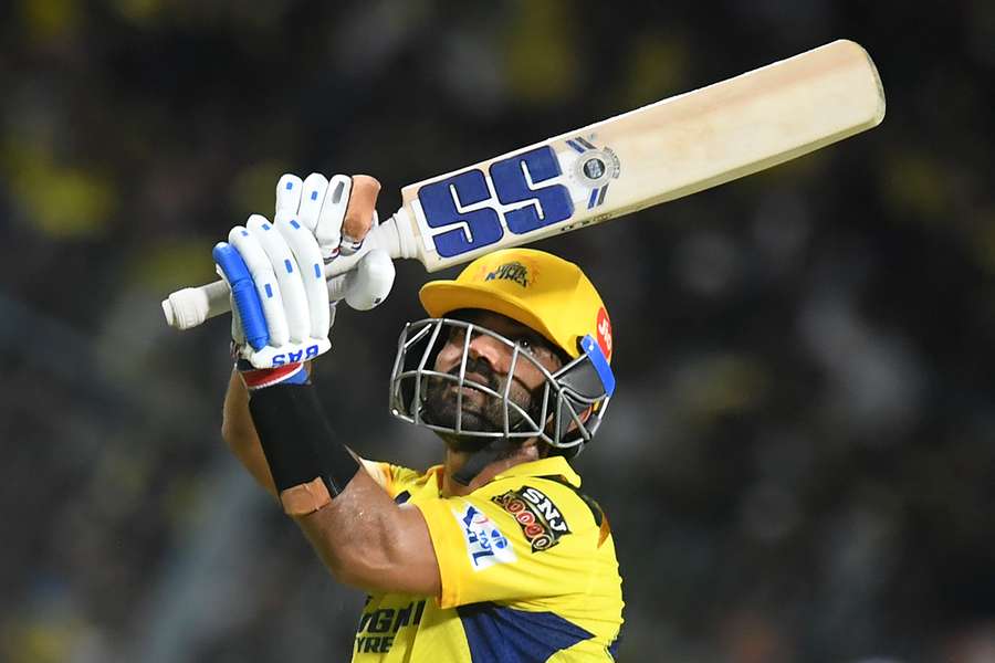 Chennai Super Kings' Ajinkya Rahane plays a shot