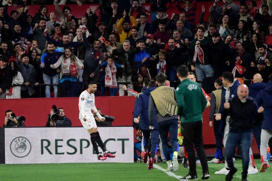 Youssef En Nesyri opened the scoring for Sevilla in the first half