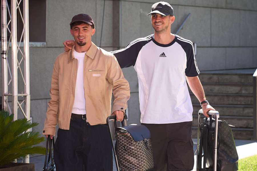 Yeremy Pino y Fabián Ruiz, a su llegada a Las Rozas Yeremy Pino y Fabián Ruiz, a su llegada a Las Rozas