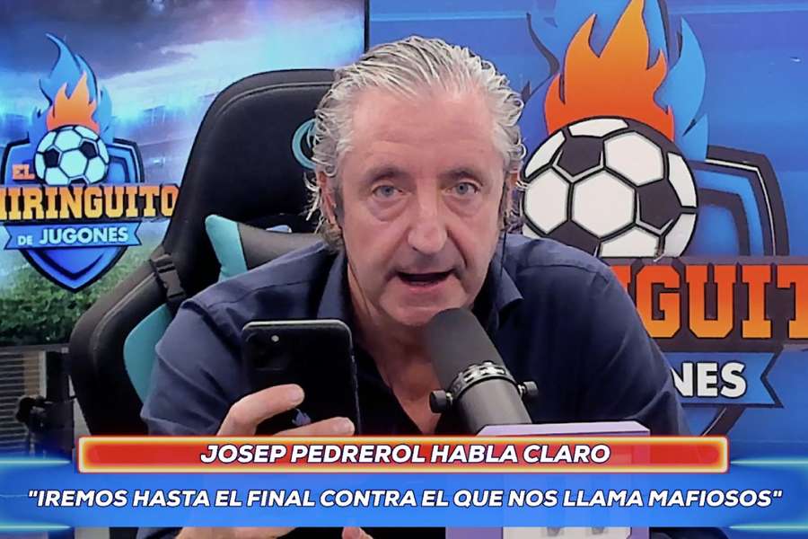 Josep Pedrerol en el canal de Twitch de El Chiringuito. 