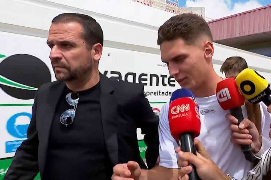 Sudakov com Rui Pedro Braz em Tires