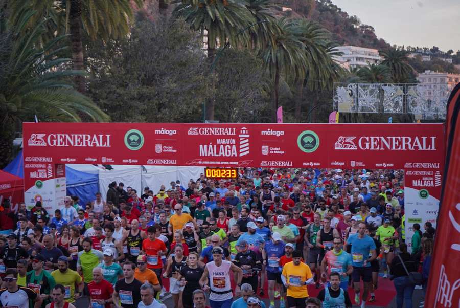 Salida del Maratón de Málaga 2024