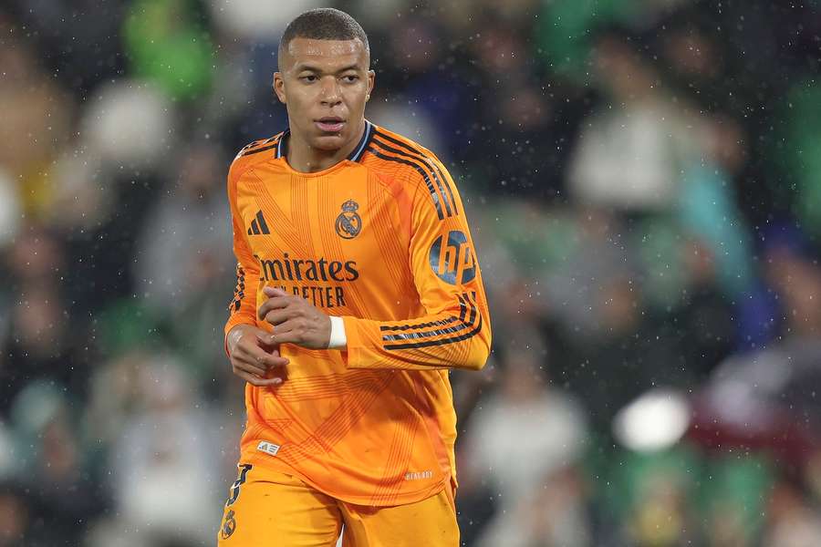 Real Madrid forward Kylian Mbappe in action