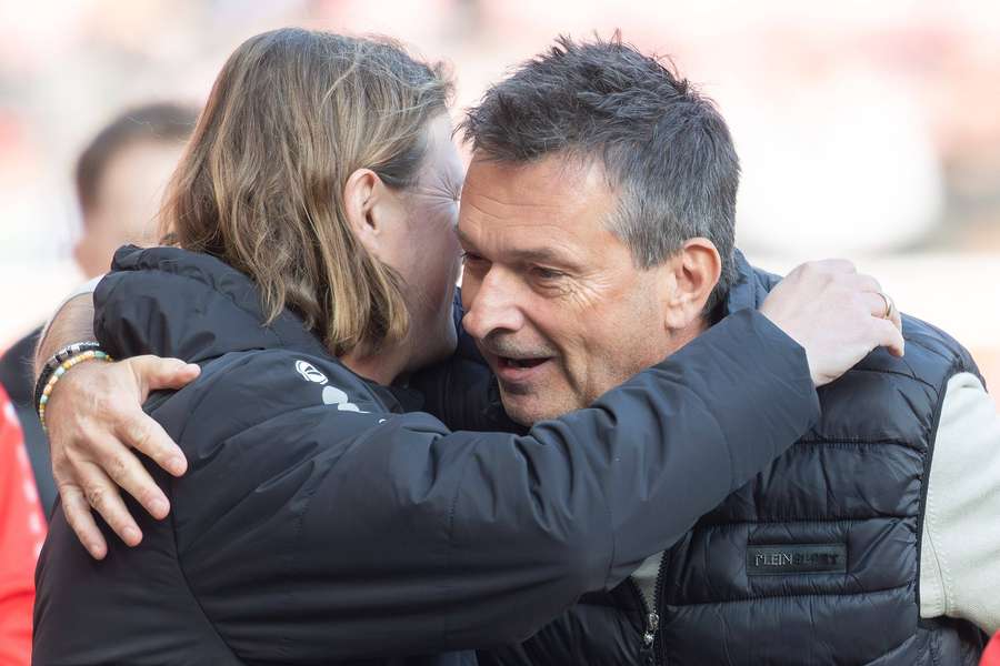 Heidel (r.) und Henriksen im Februar 2025