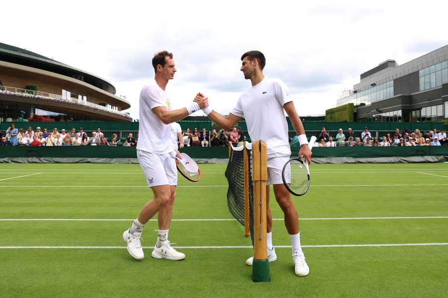 Djokovic y Murray, en Wimbledon.