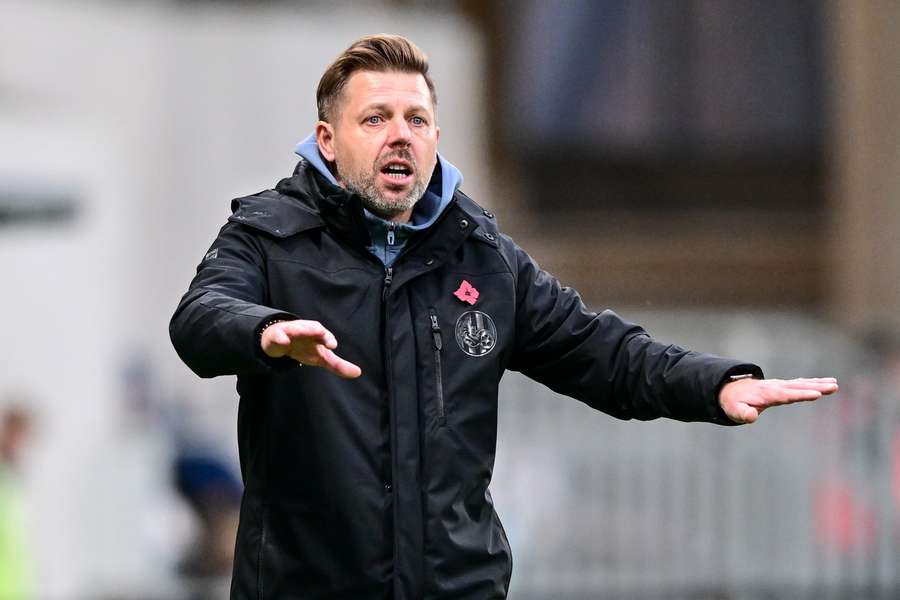 Naštvaný hradecký kouč David Horejš.