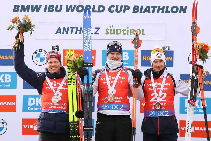 PŚ w biathlonie - podium w Anterselvie tylko dla Norwegów