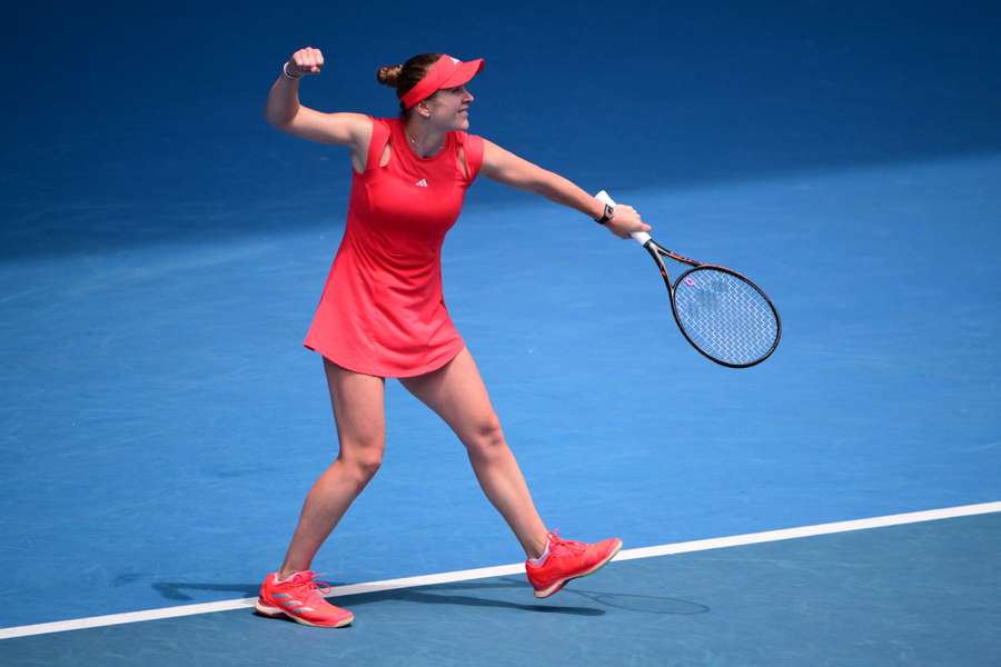 Svitolina celebrates a huge victory in Melbourne