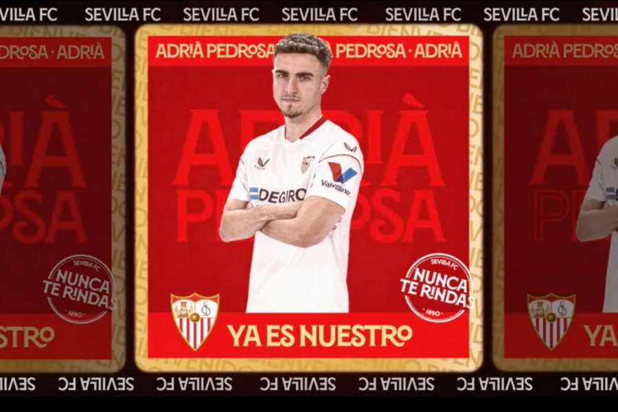 Adrià Pedrosa firma como nuevo jugador del Sevilla por