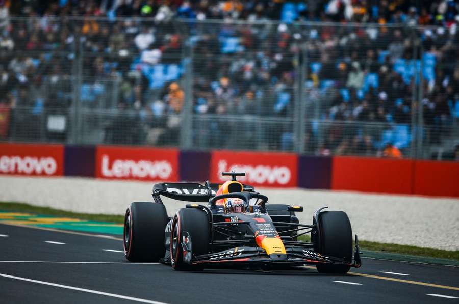 Max Verstappen in action in qualifying
