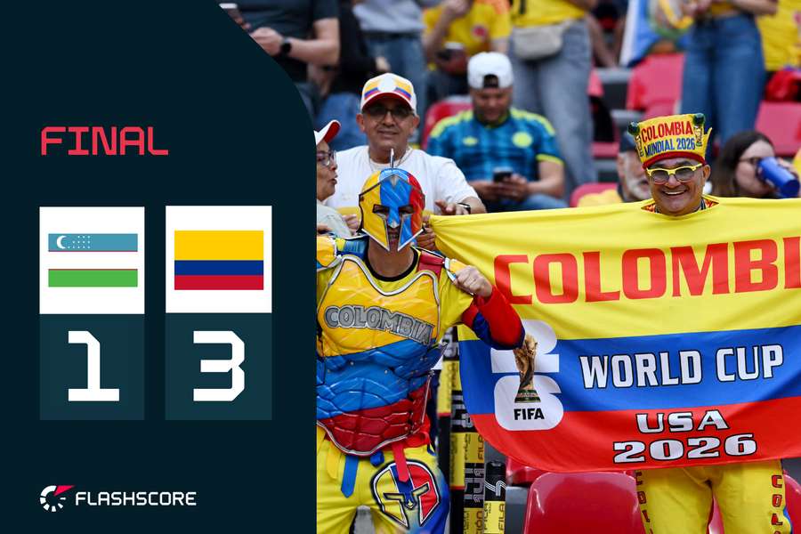 Colombia juega con Uzbekistán