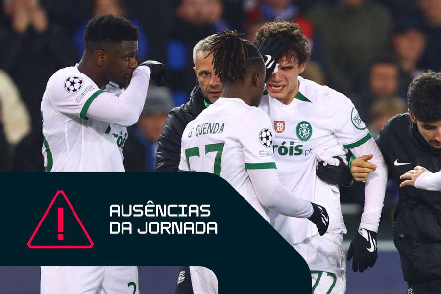 Eduardo Quaresma lesionou-se diante do Club Brugge