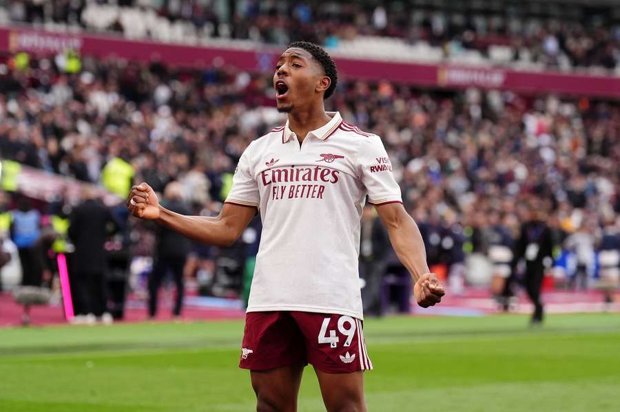 Lewis-Skelly celebrates against West Ham
