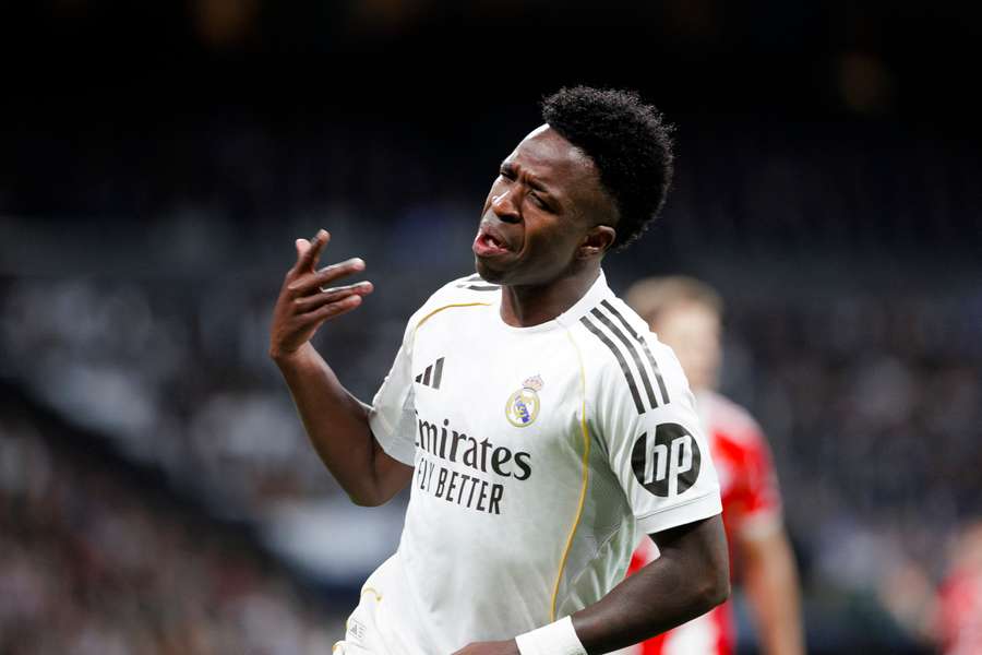 Vinicius Jr. durante la partita di Champions contro il Bayern Monaco