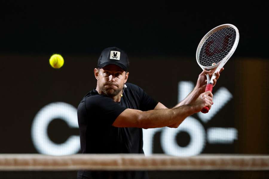 Roddick, în timpul unui meci demonstrativ în Brazilia