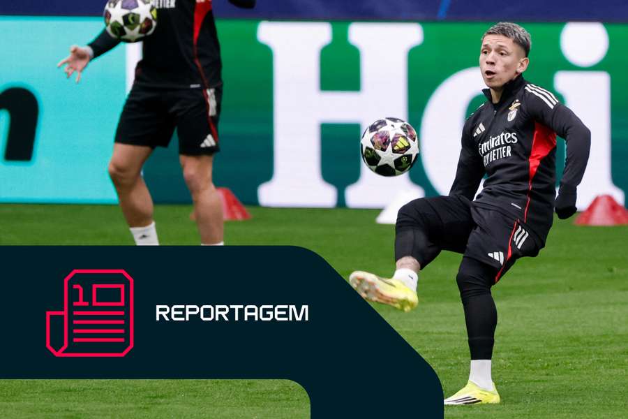 Prestianni treinou com a equipa apesar do castigo