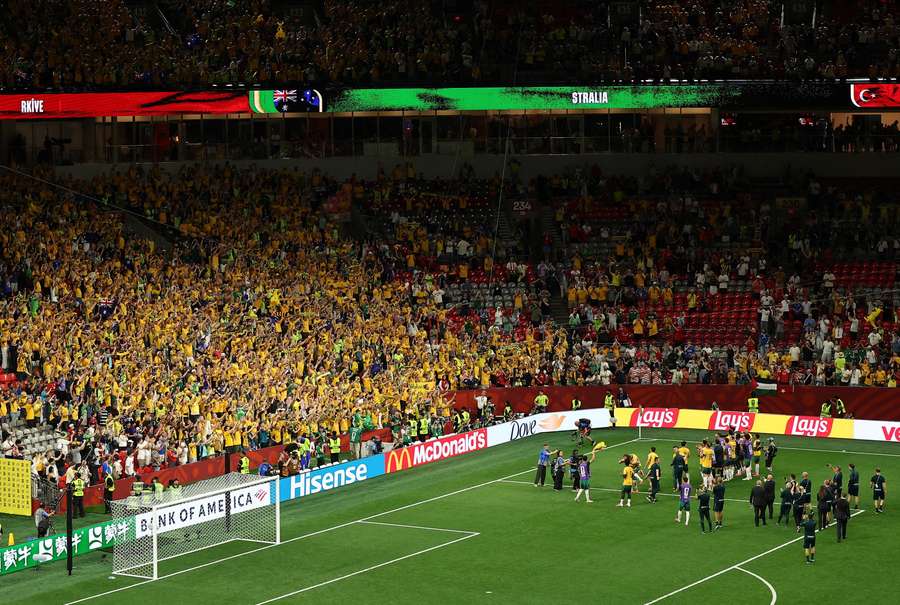 Australia's players soak up the acclaim of their supporters Australia's players soak up the acclaim of their supporters
