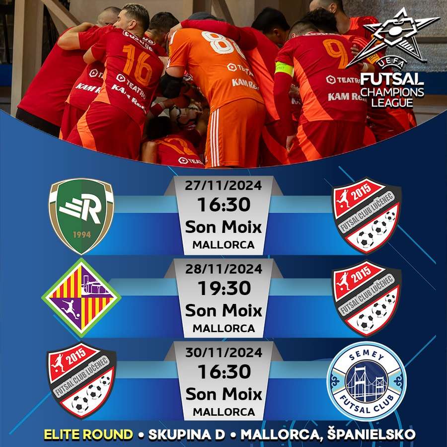 Program Lučenca v Elite round Ligy majstrov. Program Lučenca v Elite round Ligy majstrov.
