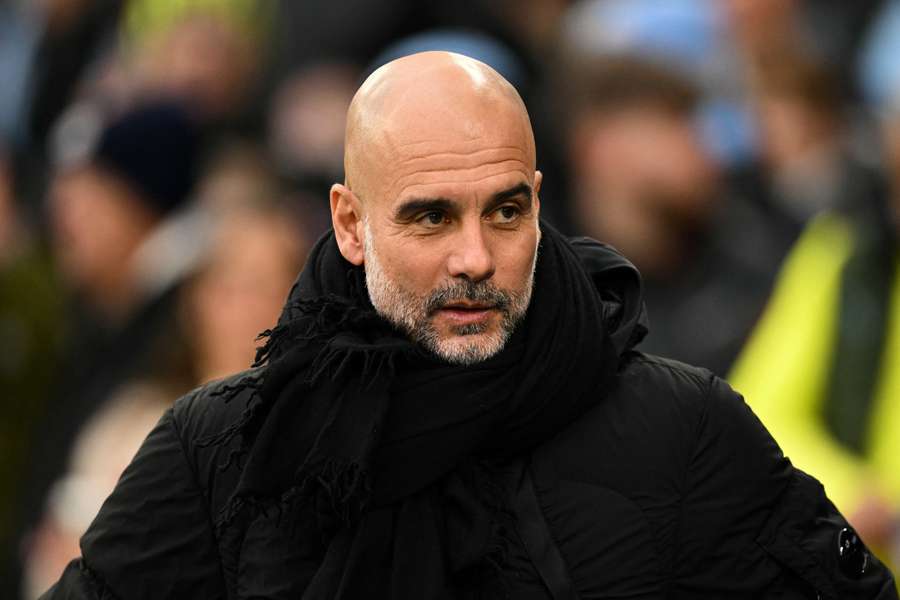 Pep Guardiola, treinador do Manchester City