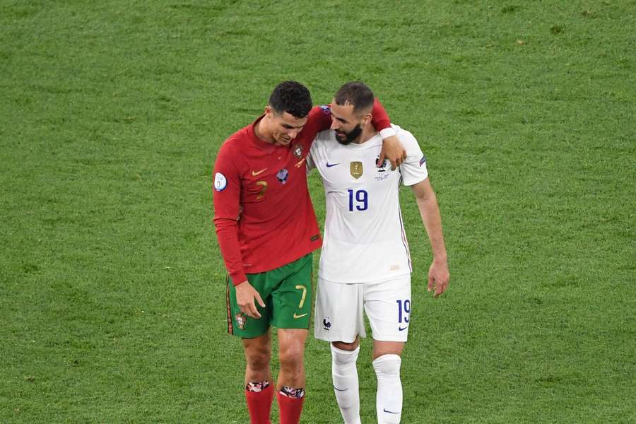 Ronaldo e Benzema defrontaram-se no Euro-2021