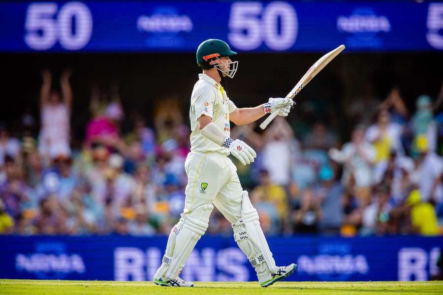 Head salutes the crowd on day one of Australia's Test against South Africa