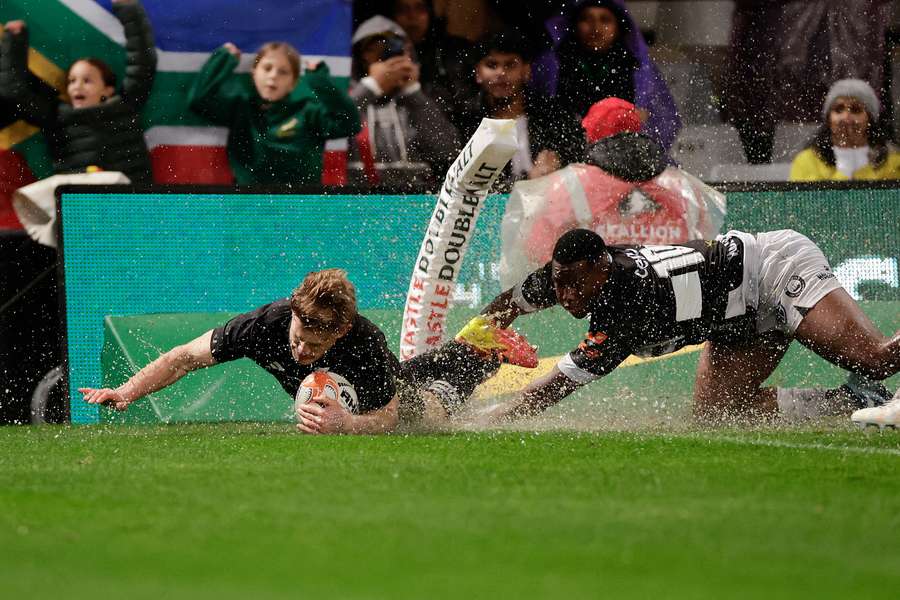 The match was played in tough conditions after heavy rain in Durban The match was played in tough conditions after heavy rain in Durban