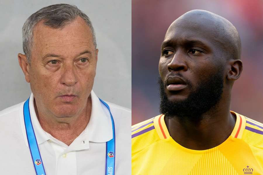 Mircea Rednic și Romelu Lukaku