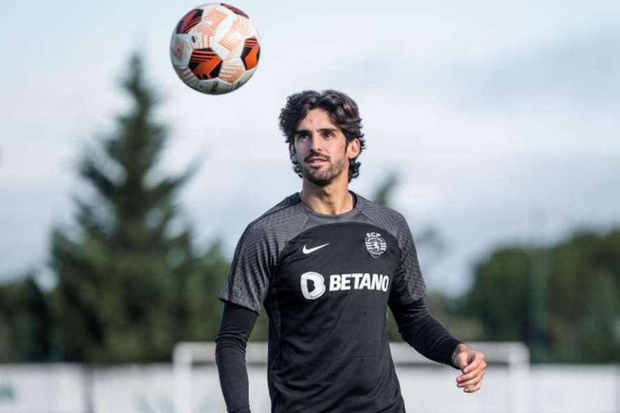 Francisco Trincão no treino do Sporting