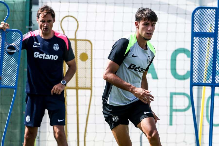 Vagiannidis no treino do Sporting