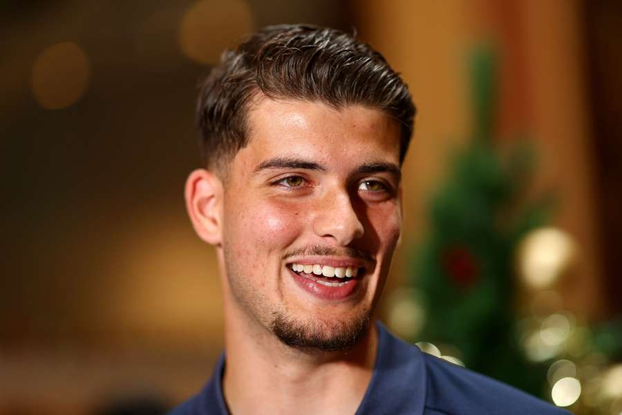 Sebastian Esposito speaks to reporters in Melbourne on Tuesday.