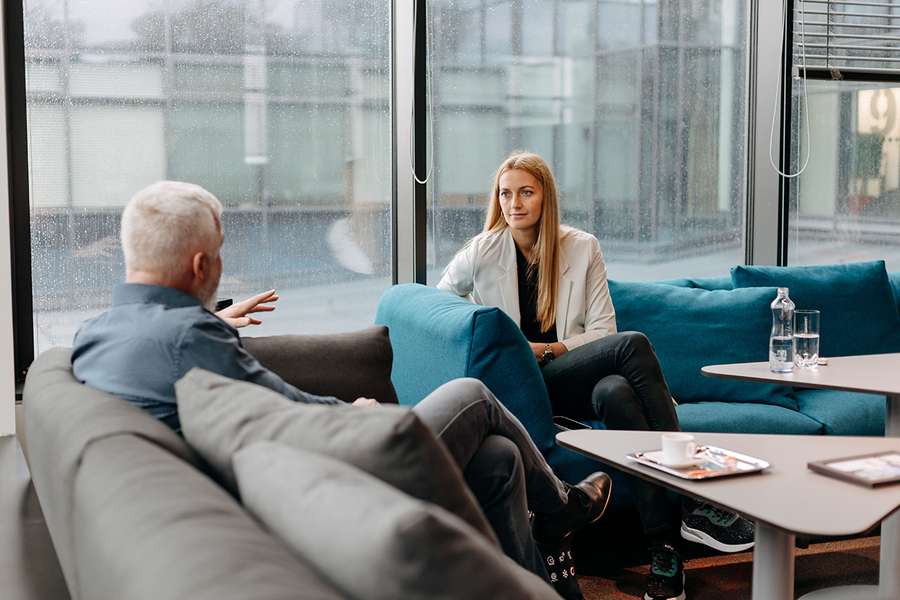 Petra Kvitova at Livesport's offices