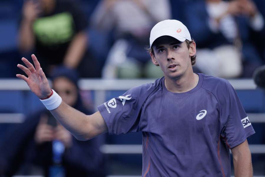 De Minaur celebra a sua vitória