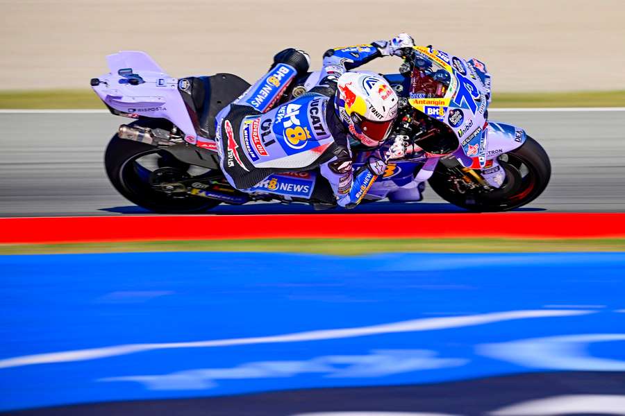 Marquez in action at the Catalunya GP