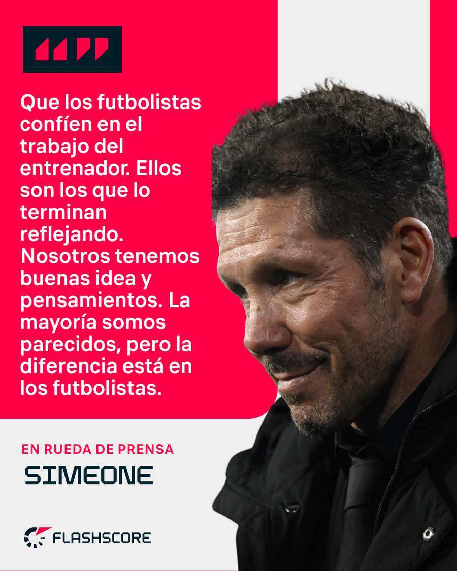 Las palabras de Diego Pablo Simeone
