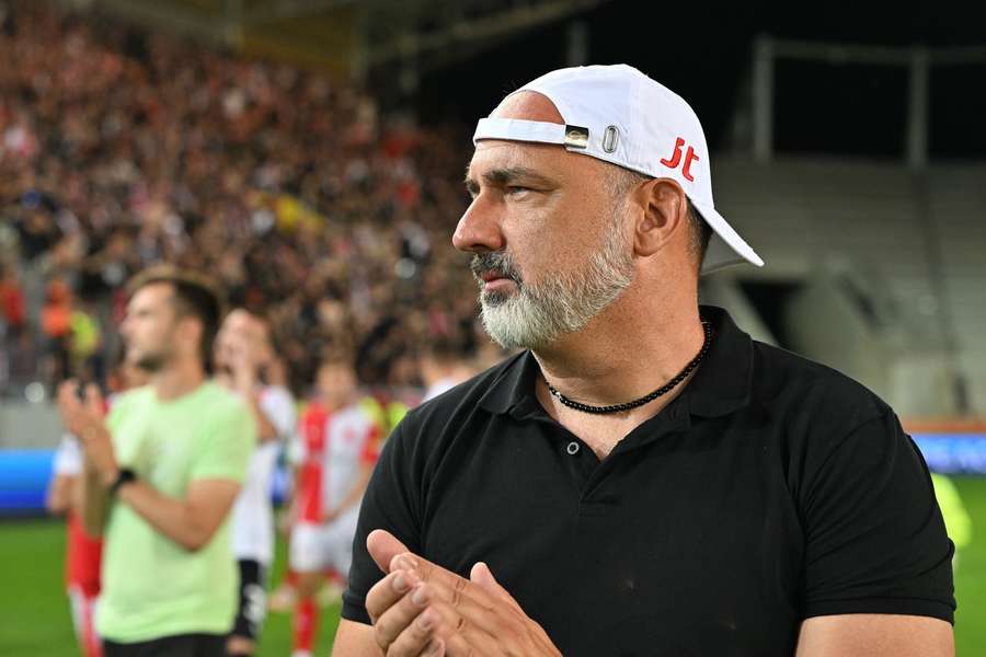 Jindřich Trpišovský je spokojený s dosavadním působením Slavie v nové sezoně.