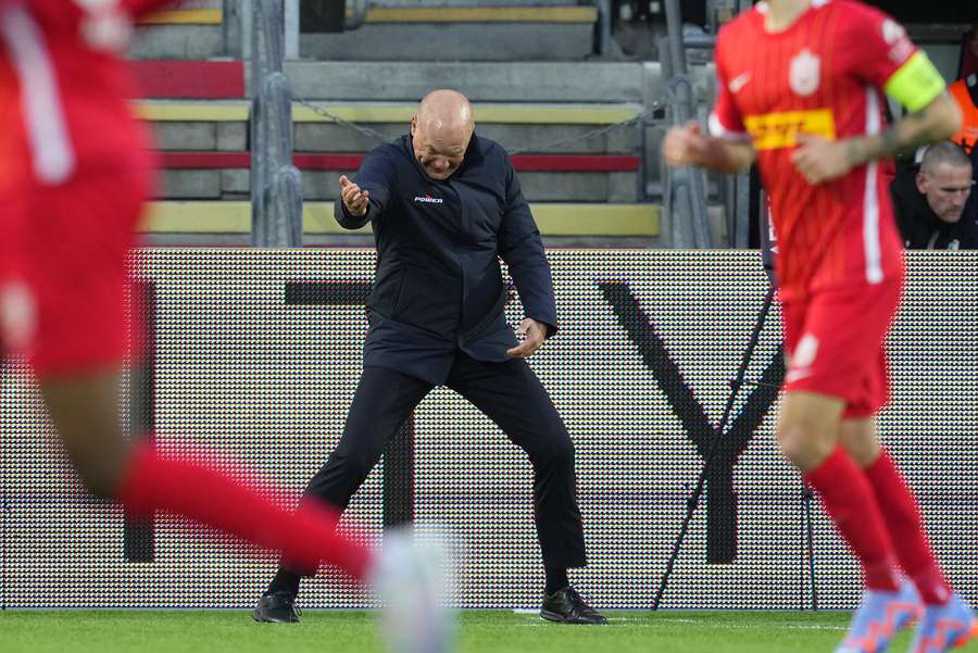 En meget tilfreds AGF-træner En meget tilfreds AGF-træner