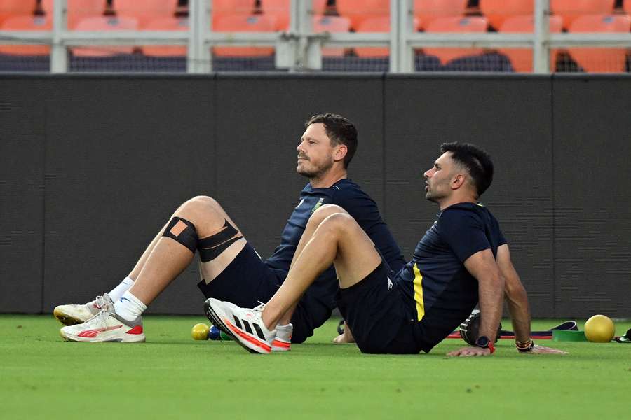 Keshav Maharaj (right) will captain the side and with George Linde (left) will be two of the spin options on tour