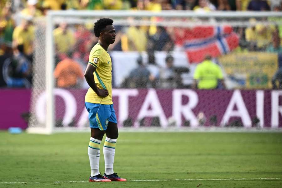 Vinicius Junior face à la Norvège. Vinicius Junior face à la Norvège.