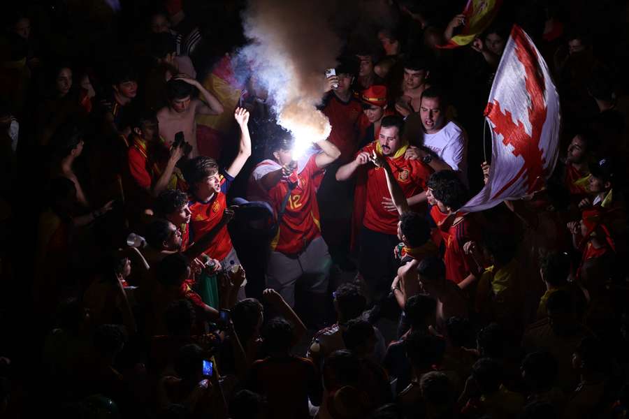 Des célébrations à Madrid. Des célébrations à Madrid.